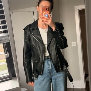 Women's Black Leather Jacket